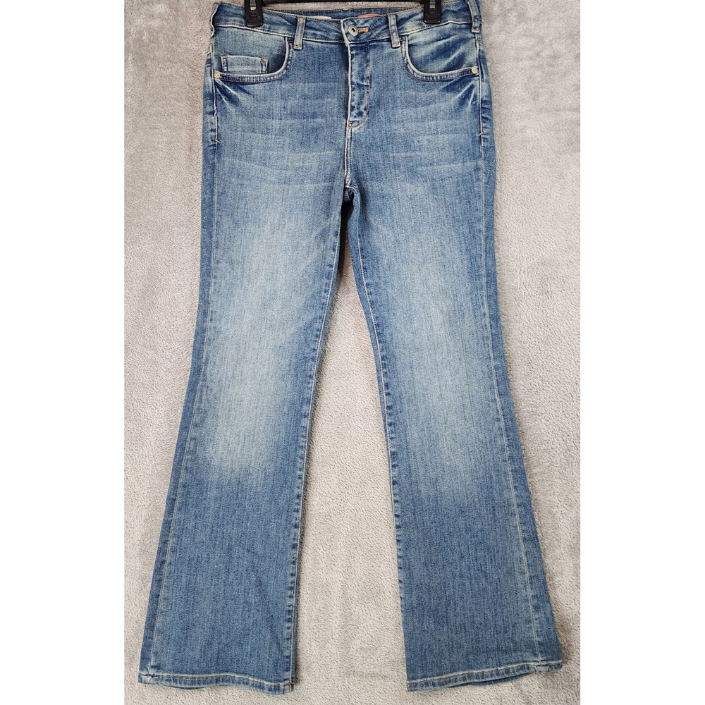 Pilcro and the Letterpress The Demilune Boot Jeans Womens 29 Blue Medium Wash